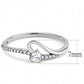 MADA148 - High polished (no plating) Stainless Steel Ring with AAA Grade CZ  in Clear