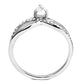 MADA149 - High polished (no plating) Stainless Steel Ring with AAA Grade CZ  in Clear