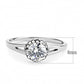 MADA150 - High polished (no plating) Stainless Steel Ring with AAA Grade CZ  in Clear