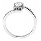 MADA151 - High polished (no plating) Stainless Steel Ring with AAA Grade CZ  in Clear