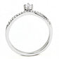 MADA153 - High polished (no plating) Stainless Steel Ring with AAA Grade CZ  in Clear