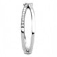 MADA155 - High polished (no plating) Stainless Steel Ring with AAA Grade CZ  in Clear
