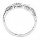 MADA163 - High polished (no plating) Stainless Steel Ring with AAA Grade CZ  in Clear