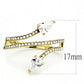 MADA171 - IP Gold(Ion Plating) Stainless Steel Ring with AAA Grade CZ  in Clear