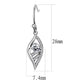 MADA178 - High polished (no plating) Stainless Steel Earrings with AAA Grade CZ  in Clear