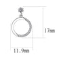 MADA180 - High polished (no plating) Stainless Steel Earrings with AAA Grade CZ  in Clear