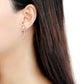 MADA188 - High polished (no plating) Stainless Steel Earrings with AAA Grade CZ  in Rose