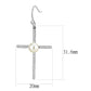 MADA192 - High polished (no plating) Stainless Steel Earrings with Synthetic Pearl in White