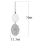 MADA193 - High polished (no plating) Stainless Steel Earrings with AAA Grade CZ  in Clear