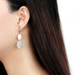 MADA193 - High polished (no plating) Stainless Steel Earrings with AAA Grade CZ  in Clear