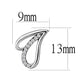 MADA195 - High polished (no plating) Stainless Steel Earrings with AAA Grade CZ  in Clear