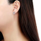 MADA198 - High polished (no plating) Stainless Steel Earrings with AAA Grade CZ  in Clear