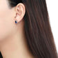 MADA200 - High polished (no plating) Stainless Steel Earrings with Synthetic Synthetic Glass in Montana