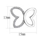 MADA209 - High polished (no plating) Stainless Steel Earrings with AAA Grade CZ  in Clear