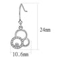 MADA215 - High polished (no plating) Stainless Steel Earrings with AAA Grade CZ  in Clear