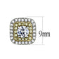 MADA220 - Two-Tone IP Gold (Ion Plating) Stainless Steel Earrings with AAA Grade CZ  in Clear
