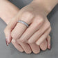 MADA231 - High polished (no plating) Stainless Steel Ring with AAA Grade CZ  in Multi Color