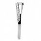 MADA234 - High polished (no plating) Stainless Steel Ring with AAA Grade CZ  in Clear