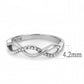 MADA243 - High polished (no plating) Stainless Steel Ring with AAA Grade CZ  in Clear