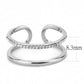 MADA249 - High polished (no plating) Stainless Steel Ring with AAA Grade CZ  in Clear