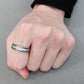 MADA254 - High polished (no plating) Stainless Steel Ring with AAA Grade CZ  in Clear
