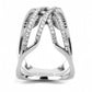 MADA255 - High polished (no plating) Stainless Steel Ring with AAA Grade CZ  in Clear