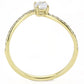 MADA256 - IP Gold(Ion Plating) Stainless Steel Ring with AAA Grade CZ  in Clear