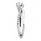 MADA261 - High polished (no plating) Stainless Steel Ring with AAA Grade CZ  in Clear