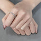 MADA263 - High polished (no plating) Stainless Steel Ring with AAA Grade CZ  in Clear