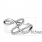 MADA265 - High polished (no plating) Stainless Steel Ring with AAA Grade CZ  in Clear
