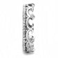 MADA267 - High polished (no plating) Stainless Steel Ring with AAA Grade CZ  in Clear