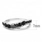 MADA269 - High polished (no plating) Stainless Steel Ring with AAA Grade CZ  in Black Diamond