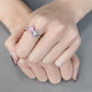 MADA270 - High polished (no plating) Stainless Steel Ring with AAA Grade CZ  in Multi Color