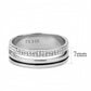 MADA275 - High polished (no plating) Stainless Steel Ring with AAA Grade CZ  in Clear