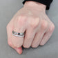 MADA275 - High polished (no plating) Stainless Steel Ring with AAA Grade CZ  in Clear
