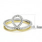 MADA278 - Two-Tone IP Gold (Ion Plating) Stainless Steel Ring with AAA Grade CZ  in Clear