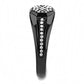 MADA282 - IP Black(Ion Plating) Stainless Steel Ring with AAA Grade CZ  in Clear