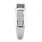 MADA284 - High polished (no plating) Stainless Steel Ring with AAA Grade CZ  in Black Diamond