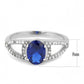 MADA306 - No Plating Stainless Steel Ring with Synthetic Spinel in London Blue