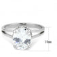 MADA314 - No Plating Stainless Steel Ring with AAA Grade CZ  in Clear