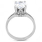 MADA314 - No Plating Stainless Steel Ring with AAA Grade CZ  in Clear