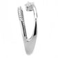 MADA316 - No Plating Stainless Steel Ring with AAA Grade CZ  in Clear