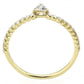 MADA323 - IP Gold(Ion Plating) Stainless Steel Ring with AAA Grade CZ  in Clear
