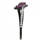 MADA324 - IP Black(Ion Plating) Stainless Steel Ring with AAA Grade CZ  in Fuchsia