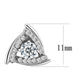 MADA328 - No Plating Stainless Steel Earrings with AAA Grade CZ  in Clear