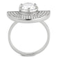 MADA336 - No Plating Stainless Steel Ring with AAA Grade CZ  in Clear