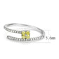 MADA338 - No Plating Stainless Steel Ring with AAA Grade CZ  in Topaz