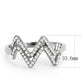 MADA339 - No Plating Stainless Steel Ring with AAA Grade CZ  in Clear