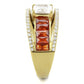 MADA360 - IP Gold(Ion Plating) Stainless Steel Ring with AAA Grade CZ  in Garnet