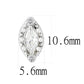 MADA368 - High polished (no plating) Stainless Steel Earrings with AAA Grade CZ  in Clear